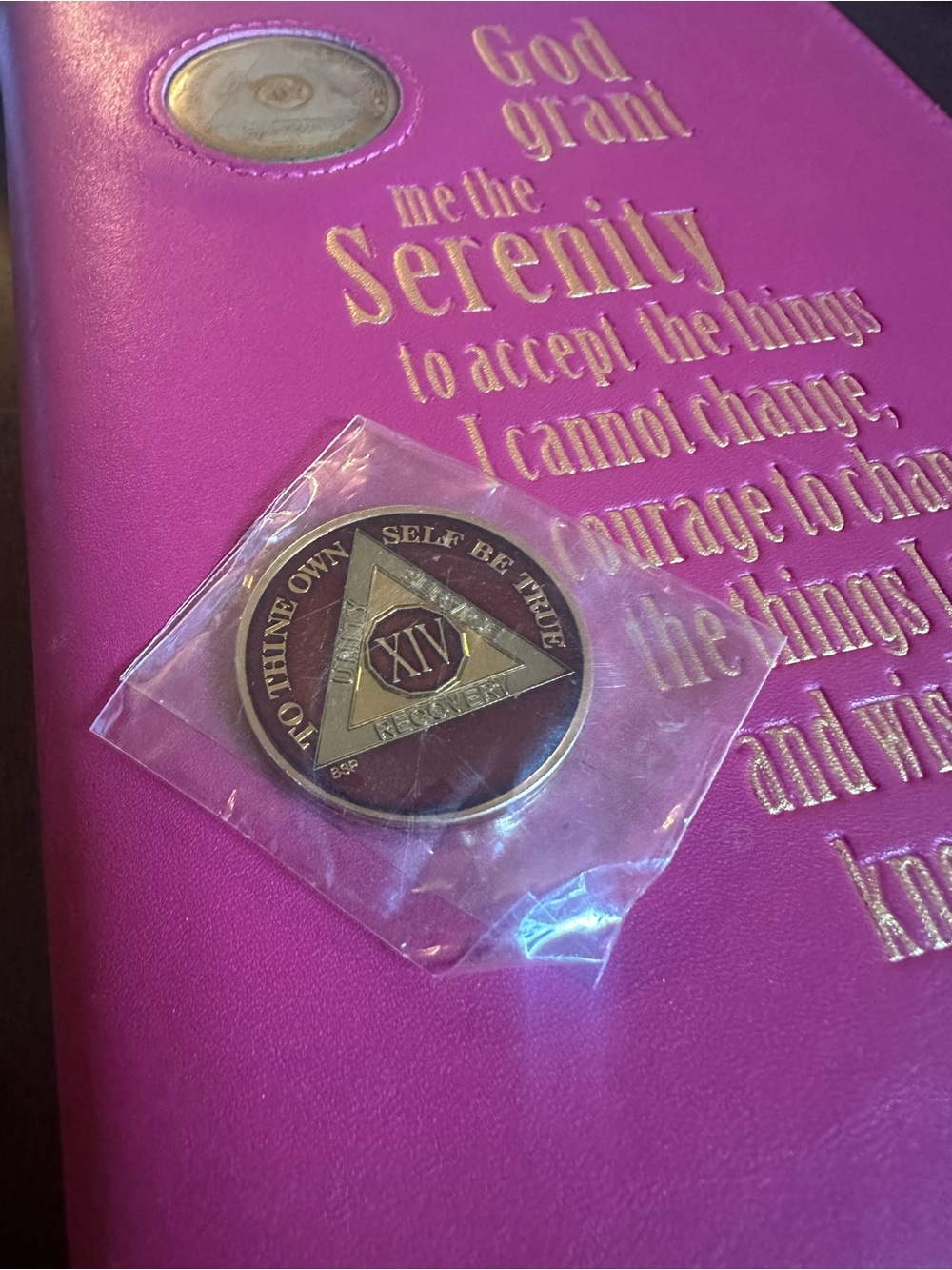 14 years Sobriety coin